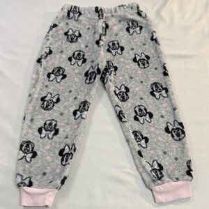 Disney - Grey and Pink Minnie Mouse Plush/Fleece Pajama Pants